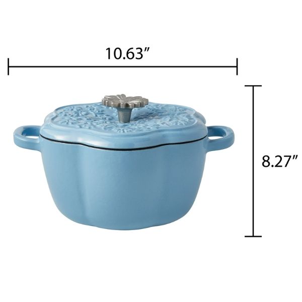 Nồi gang The Pioneer Woman Floral 1.89l hình cánh hoa tráng men