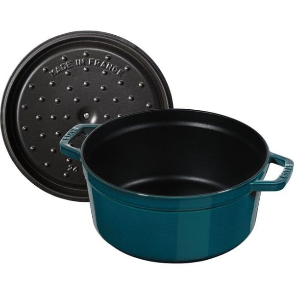 Nồi gang Staub 20cm dung tích 2.2 lít màu xanh lamer