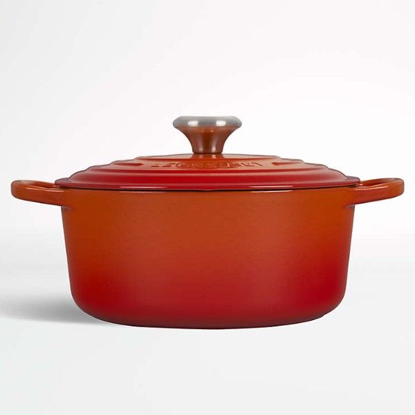 Nồi gang tròn Le Creuset Signature 22cm màu cam 3.3L