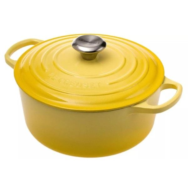Nồi gang tròn Le Creuset Signature 24cm màu vàng 4.2L