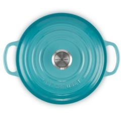  Nồi gang tròn Le Creuset Signature 24cm Xanh Caribe 4.2L 