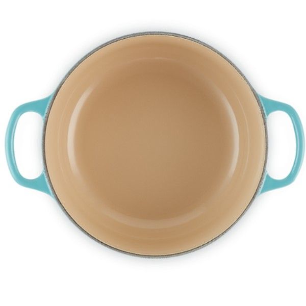 Nồi gang tròn Le Creuset Signature 24cm Xanh Caribe