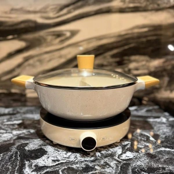 Nồi lẩu 2 ngăn SK đường kính 28cm - Nội địa Hàn