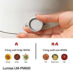  Nồi lẩu điện mini Lumias LM PM600 1.8 lít kèm khay hấp 