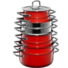  Nồi WMF Fusiontec Compact 24cm 5.9L màu đỏ 