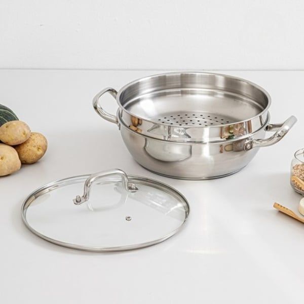 Nồi xửng hấp Home Power 28cm 2 tầng Nội địa Hàn