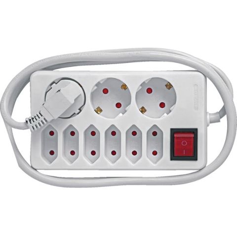 Ổ cắm điện IdeenWelt 9 cổng dây 1.45m