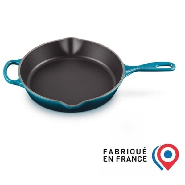 Chảo gang tròn Le Creuset Brat 20cm xanh Deepteal