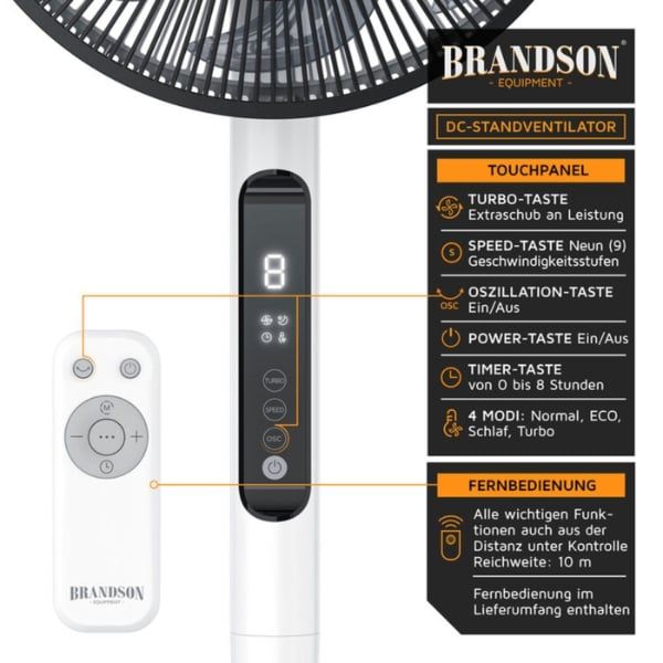 Quạt cây Brandson DC ECO 35cm 19W Màu trắng