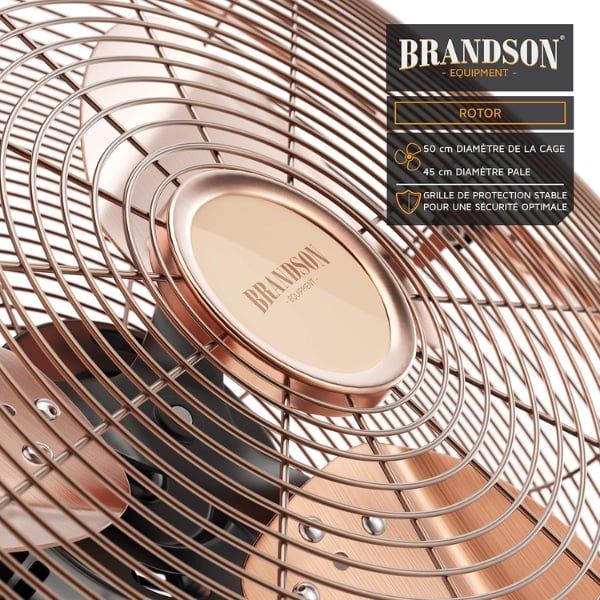 Quạt sàn Brandson 50cm Thiết Kế Retro Sang Trọng, Lưu Lượng Gió Lớn