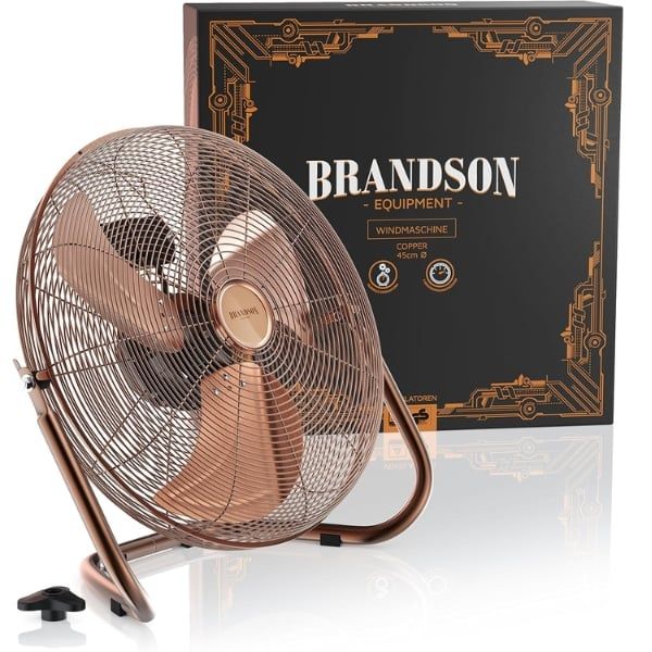 Quạt sàn Brandson 50cm Thiết Kế Retro Sang Trọng, Lưu Lượng Gió Lớn
