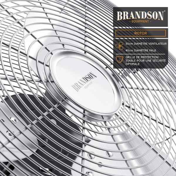 Quạt sàn Brandson 50cm Thiết Kế Retro Sang Trọng, Lưu Lượng Gió Lớn