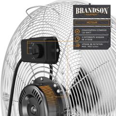  Quạt sàn Brandson 50cm 120W Nội địa Đức - Màu bạc/đen/đồng 