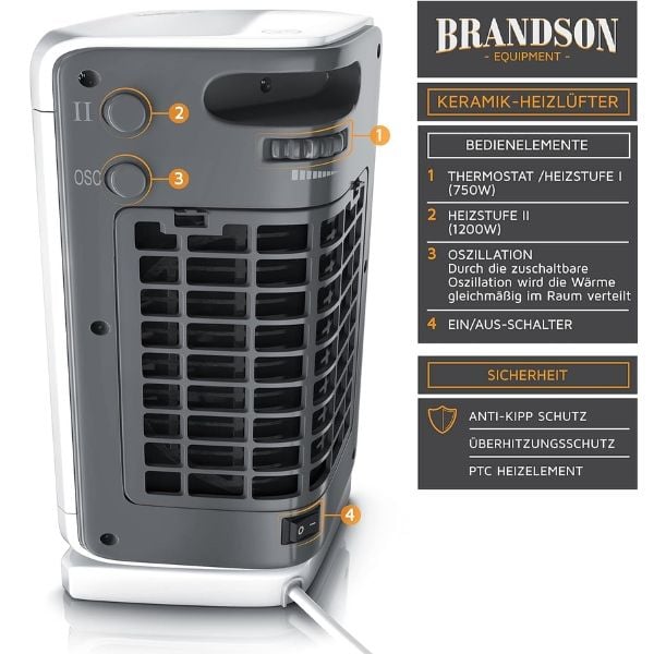 Quạt sưởi Brandson 8273034 - Nội địa Đức
