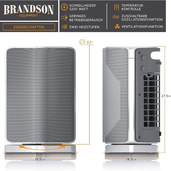 Quạt sưởi Brandson 8273034 - Nội địa Đức