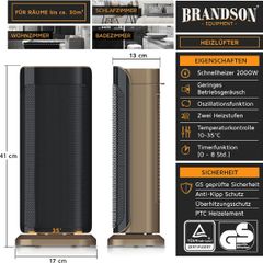 Quạt sưởi gốm Brandson 3in1 2000W 