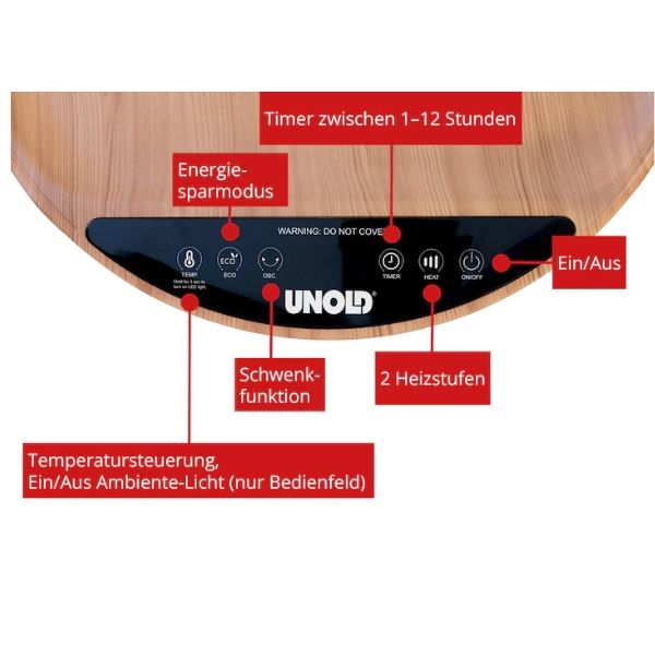 Quạt sưởi gốm kiêm bàn Decor Unold Henry 86545