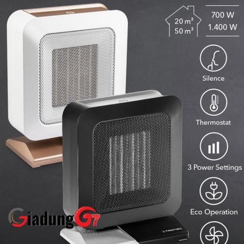 Quạt sưởi gốm Trotec TFC 14E (trắng/đen)