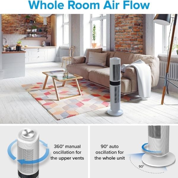 Quạt tháp 2 tầng Unold 86130 / 86135 Super Air Smart 360