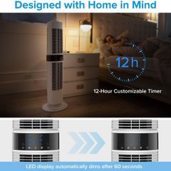  Quạt tháp 2 tầng Unold 86130 / 86135 45W Super Air Smart 360 