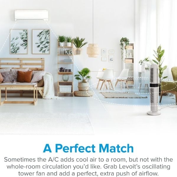 Quạt tháp 2 tầng Unold 86130 / 86135 Super Air Smart 360