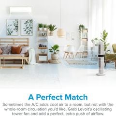  Quạt tháp 2 tầng Unold 86130 / 86135 45W Super Air Smart 360 