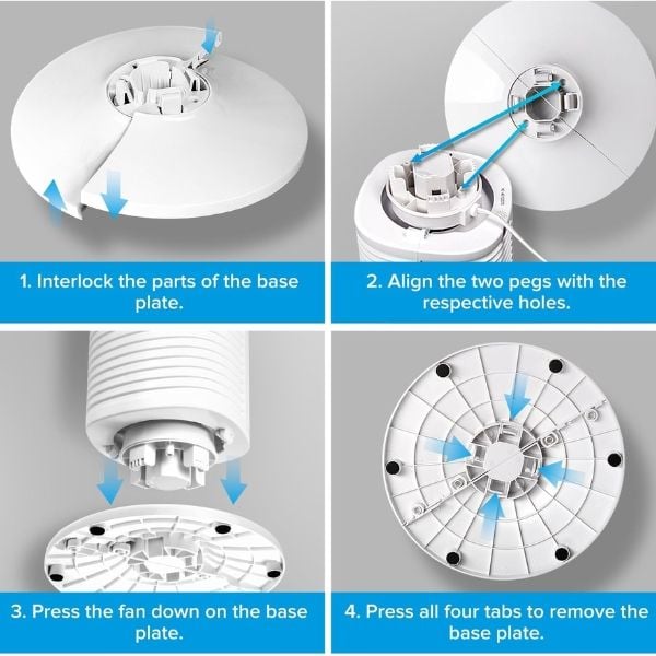 Quạt tháp 2 tầng Unold 86130 / 86135 Super Air Smart 360