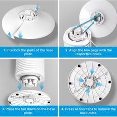  Quạt tháp 2 tầng Unold 86130 / 86135 45W Super Air Smart 360 