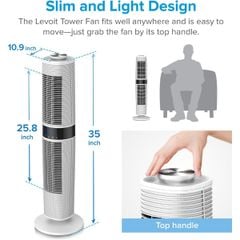  Quạt tháp 2 tầng Unold 86130 / 86135 45W Super Air Smart 360 