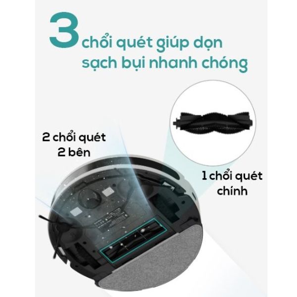 Robot hút bụi lau nhà Everybot Q3 Plus 3in1