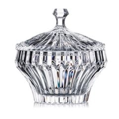  Set Đĩa Thố pha lê Rogaska Crown Jewel 12cm (1 đĩa, 3 thố) có nắp 