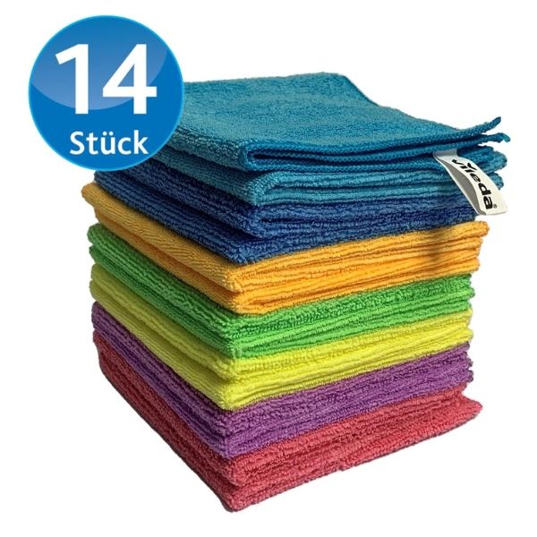 Set 14 khăn lau bếp cầu vồng lau bát Vileda XXL