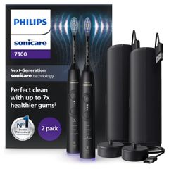  Set 2 bàn chải đánh răng điện Philips Sonicare HX7429/03 7100 