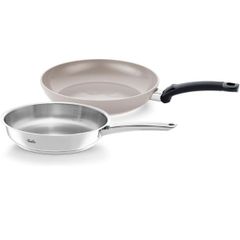  Set 2 chảo Fissler Ceratal Classic 28cm + Chảo inox Fissler Pure 24cm 