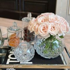  Set 2 lọ hoa Orrefors Carat tròn 
