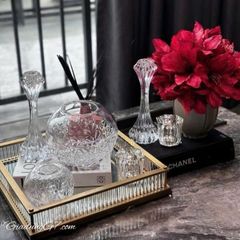  Set 2 lọ hoa Orrefors Carat tròn 