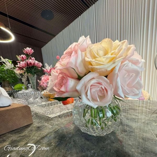 Set 2 lọ hoa Orrefors Carat tròn