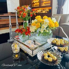  Set 2 lọ hoa Orrefors Carat tròn 