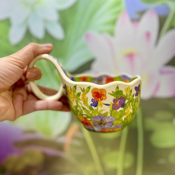 Set 2 Tách Hoa Văn Độc Đáo – Phong Cách EU Home