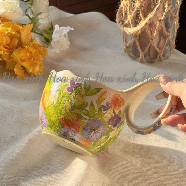 Set 2 Tách Hoa Văn Độc Đáo – Phong Cách EU Home