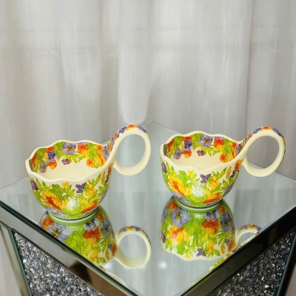 Set 2 Tách Hoa Văn Độc Đáo – Phong Cách EU Home