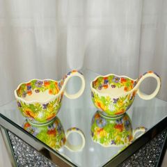  Set 2 Tách trà chiều Hoa Văn Độc Đáo – Phong Cách EU Home 