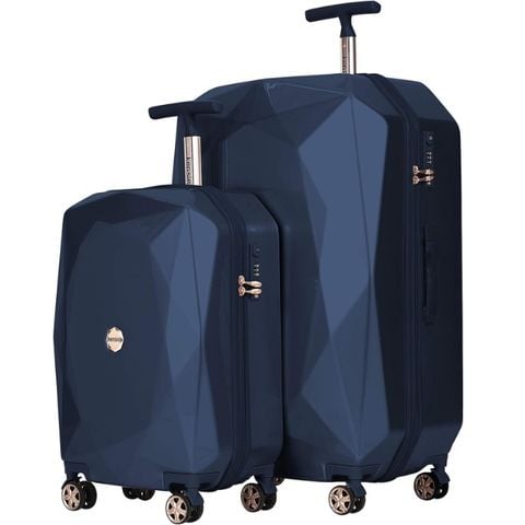 Set 2 Vali Kensie 3D kim cương khóa TSA (có tách set)