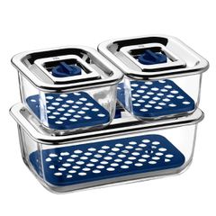  Set 3 Hộp đựng thực phẩm tươi sống WMF 0654249999 thủy tinh 