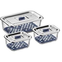  Set 3 Hộp đựng thực phẩm tươi sống WMF 0654249999 thủy tinh 