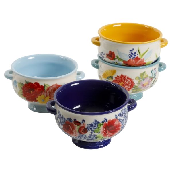 Set 4 Âu sứ hoa The Pioneer Woman 600ml