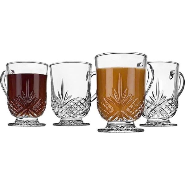 Set 4 cốc bia pha lê Dublin có quai 350ml