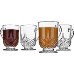 Set 4 cốc bia pha lê Dublin có quai 350ml