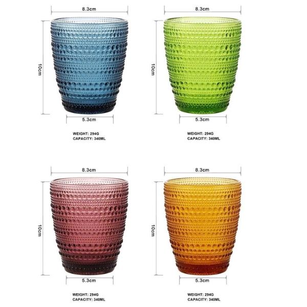 Set 4 cốc màu Highgate Collection EU 295ml