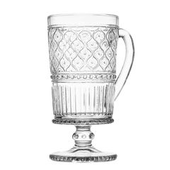  Set 4 cốc pha lê Dublin Claro 250ml có quai và chân đế 